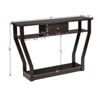 Costway Table d'appoint canapé moderne avec tiroir Entrée Couloir Hall Gris Marron