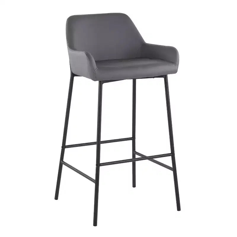 Lot de 2 tabourets de bar Daniella en métal et similicuir – LumiSource