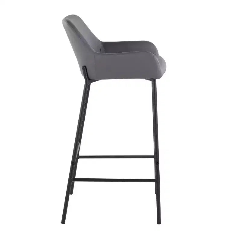 Lot de 2 tabourets de bar Daniella en métal et similicuir – LumiSource