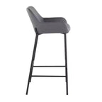 Lot de 2 tabourets de bar Daniella en métal et similicuir – LumiSource