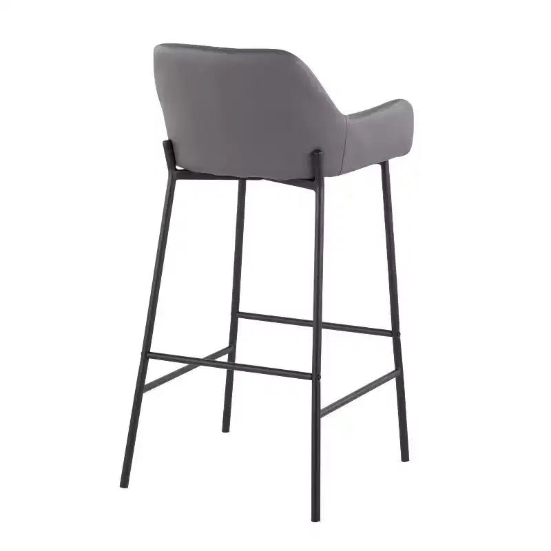 Lot de 2 tabourets de bar Daniella en métal et similicuir – LumiSource