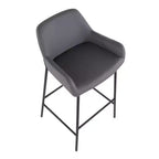 Lot de 2 tabourets de bar Daniella en métal et similicuir – LumiSource
