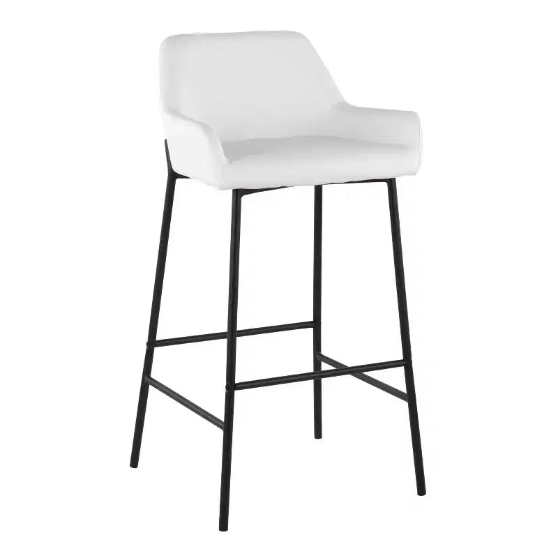Lot de 2 tabourets de bar Daniella en métal et similicuir – LumiSource
