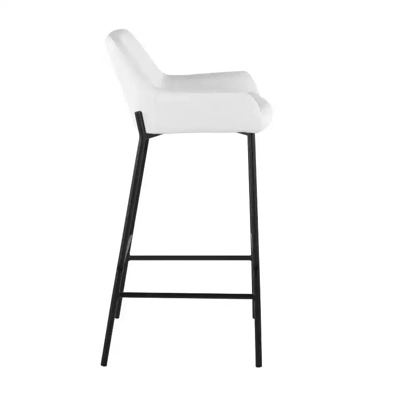 Lot de 2 tabourets de bar Daniella en métal et similicuir – LumiSource