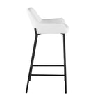 Lot de 2 tabourets de bar Daniella en métal et similicuir – LumiSource