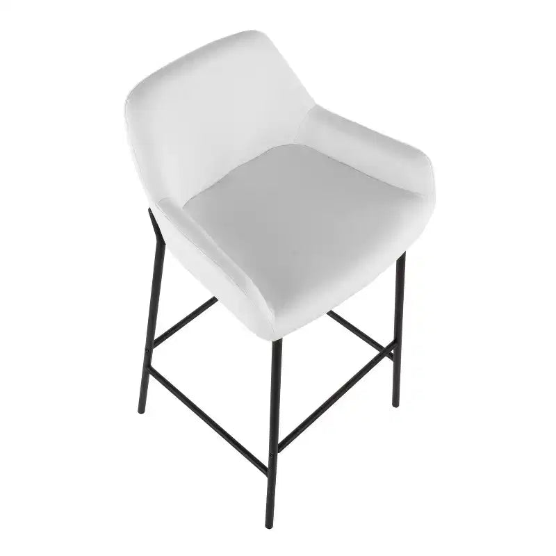 Lot de 2 tabourets de bar Daniella en métal et similicuir – LumiSource
