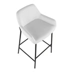 Lot de 2 tabourets de bar Daniella en métal et similicuir – LumiSource