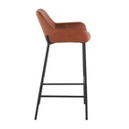 Lot de 2 tabourets de bar Daniella en métal et similicuir – LumiSource