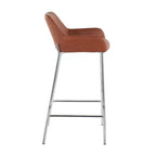 Lot de 2 tabourets de bar Daniella en métal et similicuir – LumiSource