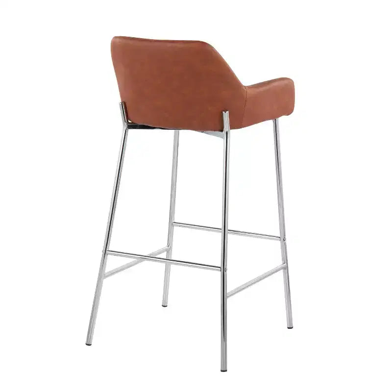 Lot de 2 tabourets de bar Daniella en métal et similicuir – LumiSource