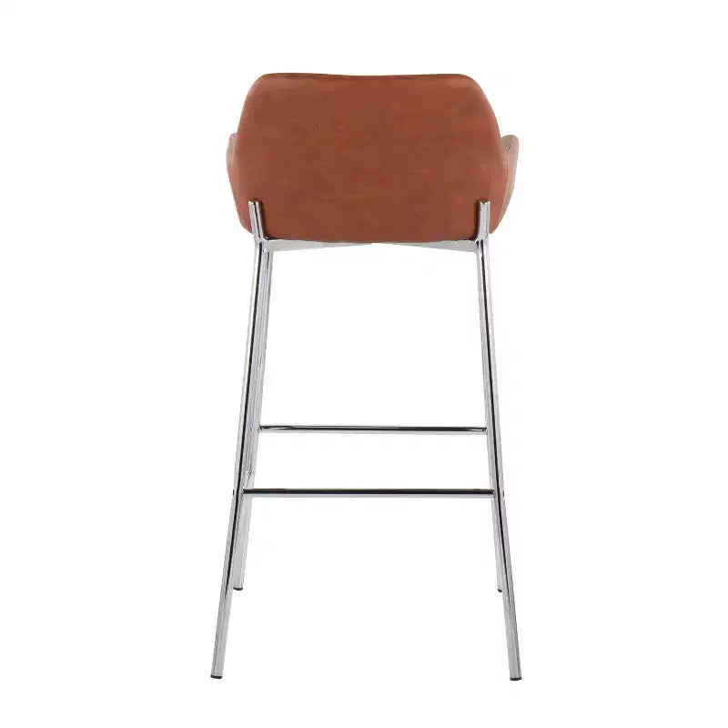 Lot de 2 tabourets de bar Daniella en métal et similicuir – LumiSource