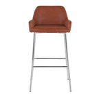 Lot de 2 tabourets de bar Daniella en métal et similicuir – LumiSource