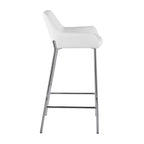 Lot de 2 tabourets de bar Daniella en métal et similicuir – LumiSource