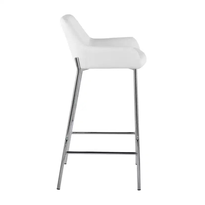 Lot de 2 tabourets de bar Daniella en métal et similicuir – LumiSource