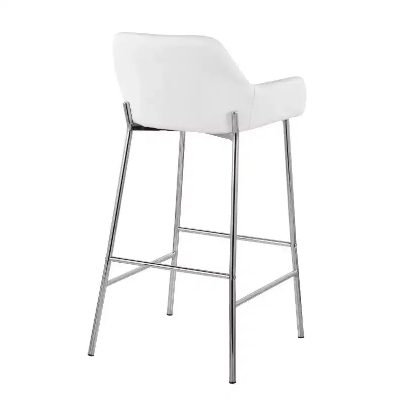 Lot de 2 tabourets de bar Daniella en métal et similicuir – LumiSource