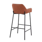 Lot de 2 tabourets de bar Daniella en métal et similicuir – LumiSource