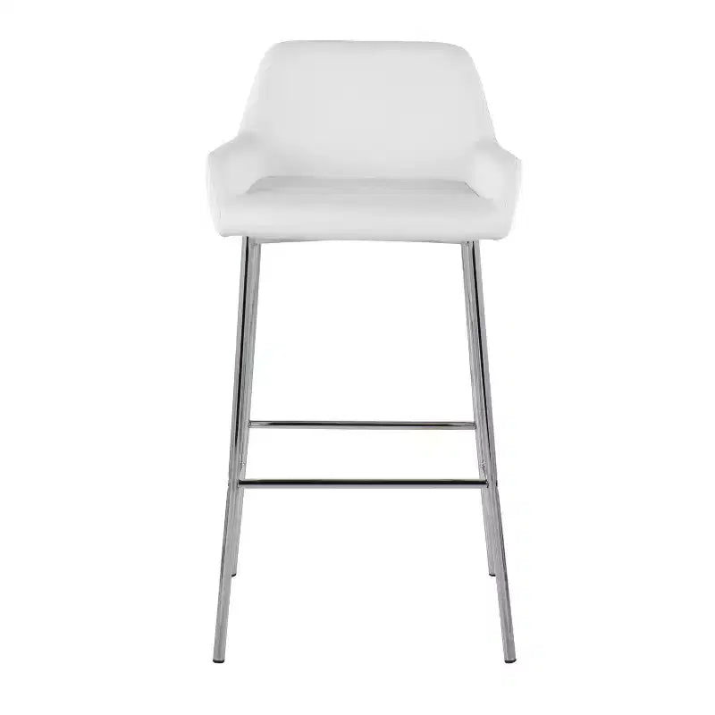 Lot de 2 tabourets de bar Daniella en métal et similicuir – LumiSource