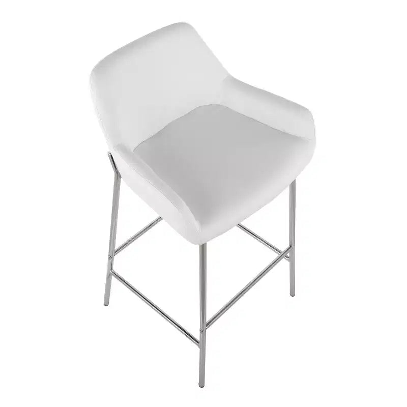 Lot de 2 tabourets de bar Daniella en métal et similicuir – LumiSource