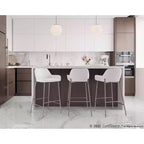 Lot de 2 tabourets de bar Daniella en métal et similicuir – LumiSource