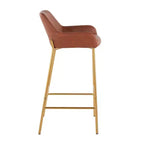 Lot de 2 tabourets de bar Daniella en métal et similicuir – LumiSource