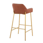 Lot de 2 tabourets de bar Daniella en métal et similicuir – LumiSource