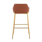 Lot de 2 tabourets de bar Daniella en métal et similicuir – LumiSource