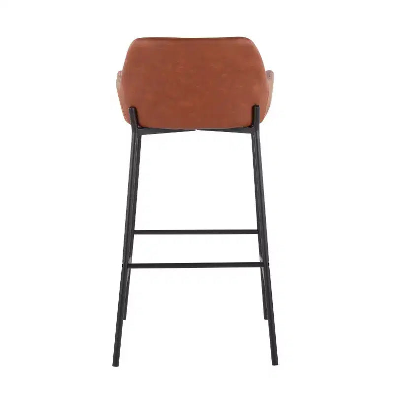 Lot de 2 tabourets de bar Daniella en métal et similicuir – LumiSource