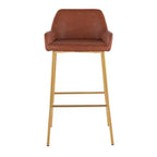 Lot de 2 tabourets de bar Daniella en métal et similicuir – LumiSource
