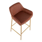 Lot de 2 tabourets de bar Daniella en métal et similicuir – LumiSource