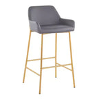 Lot de 2 tabourets de bar Daniella en métal et similicuir – LumiSource
