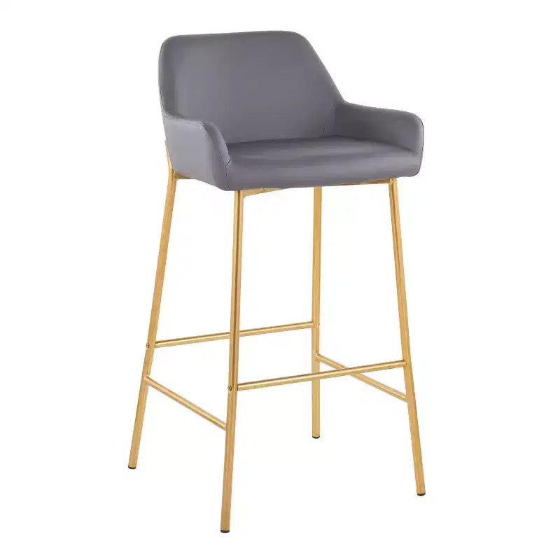 Lot de 2 tabourets de bar Daniella en métal et similicuir – LumiSource