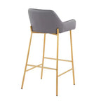 Lot de 2 tabourets de bar Daniella en métal et similicuir – LumiSource