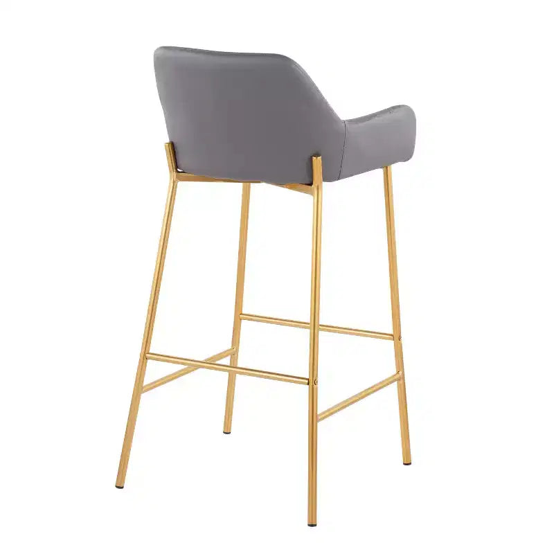 Lot de 2 tabourets de bar Daniella en métal et similicuir – LumiSource
