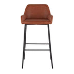 Lot de 2 tabourets de bar Daniella en métal et similicuir – LumiSource