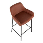 Lot de 2 tabourets de bar Daniella en métal et similicuir – LumiSource