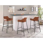 Lot de 2 tabourets de bar Daniella en métal et similicuir – LumiSource