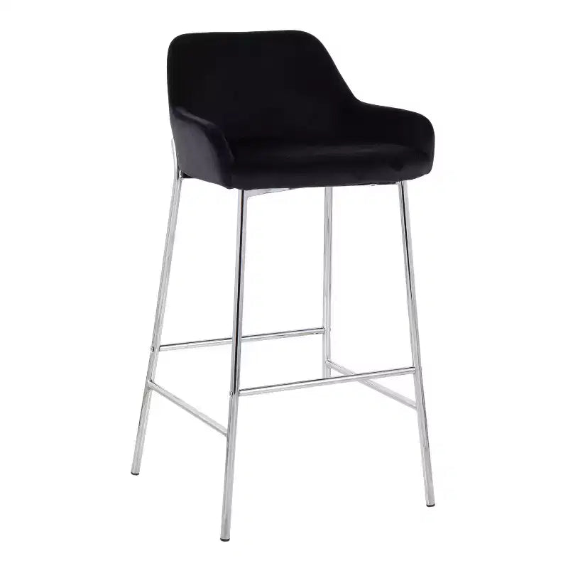 Lot de 2 tabourets de bar Daniella en métal/velours - LumiSource