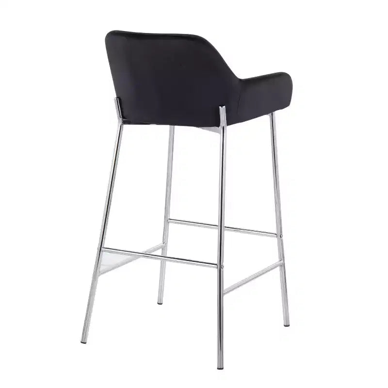 Lot de 2 tabourets de bar Daniella en métal/velours - LumiSource