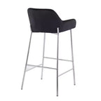 Lot de 2 tabourets de bar Daniella en métal/velours - LumiSource