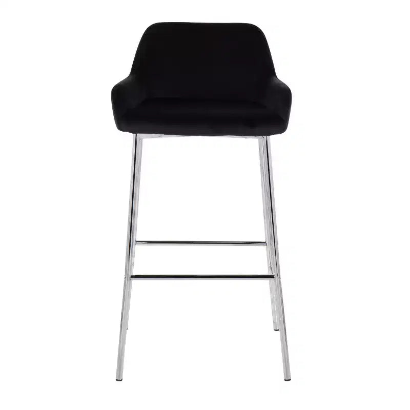 Lot de 2 tabourets de bar Daniella en métal/velours - LumiSource