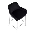 Lot de 2 tabourets de bar Daniella en métal/velours - LumiSource