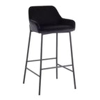 Lot de 2 tabourets de bar Daniella en métal/velours - LumiSource