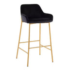 Lot de 2 tabourets de bar Daniella en métal/velours - LumiSource