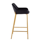Lot de 2 tabourets de bar Daniella en métal/velours - LumiSource