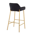 Lot de 2 tabourets de bar Daniella en métal/velours - LumiSource