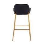 Lot de 2 tabourets de bar Daniella en métal/velours - LumiSource