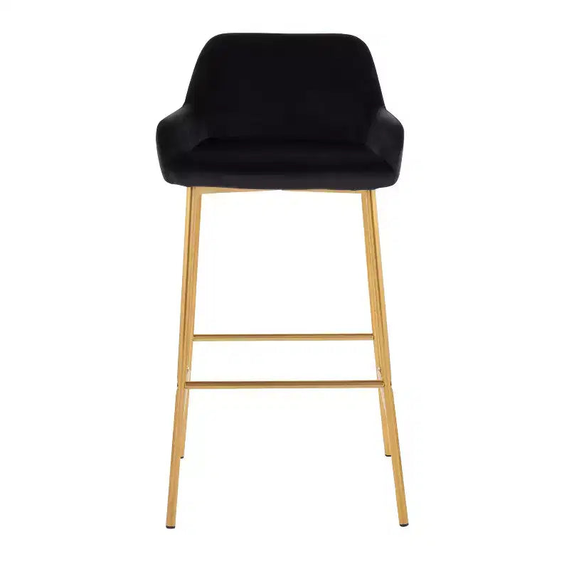 Lot de 2 tabourets de bar Daniella en métal/velours - LumiSource