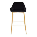 Lot de 2 tabourets de bar Daniella en métal/velours - LumiSource