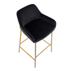 Lot de 2 tabourets de bar Daniella en métal/velours - LumiSource