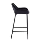 Lot de 2 tabourets de bar Daniella en métal/velours - LumiSource